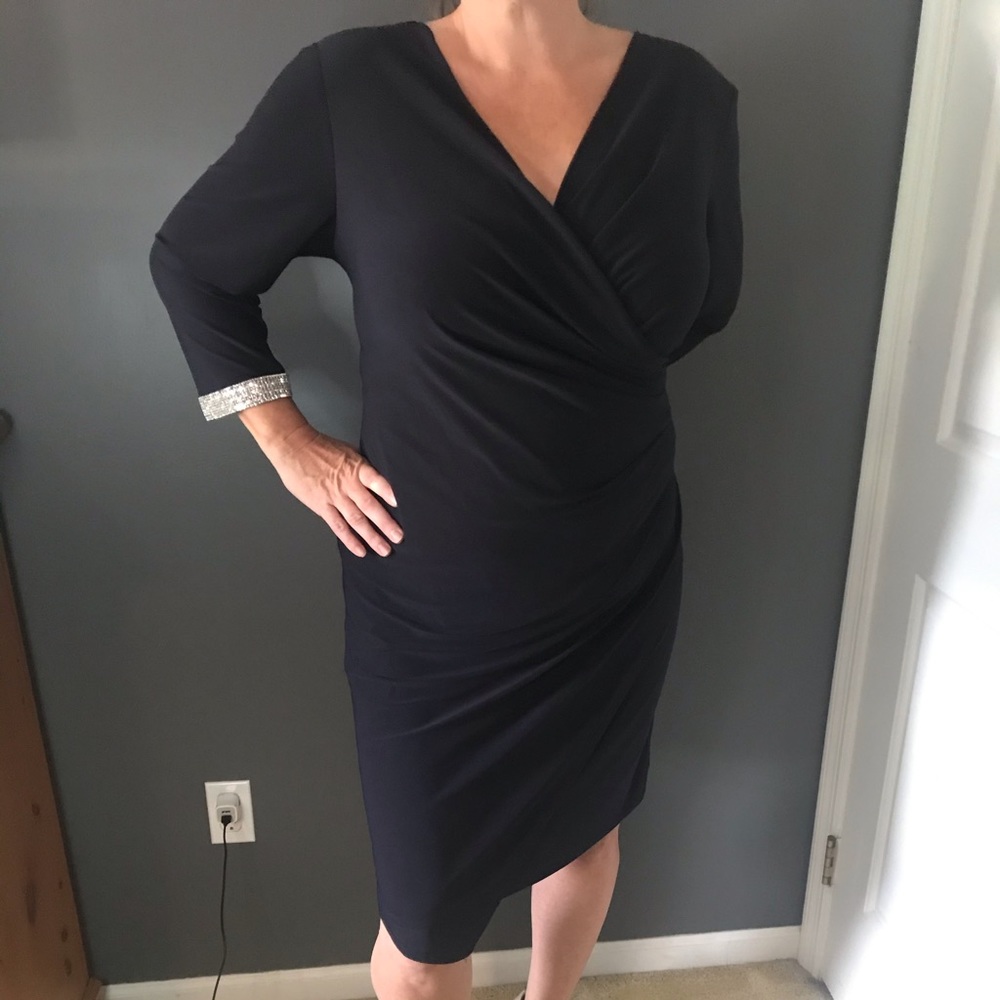 R&M Richards black cocktail dress 16W